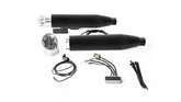 2 X Custom Slip-On Exhaust Ø 90 mm Incl. Cat., Asc, Stainless Black, Endcap Short Cut V1 2 Pcs., Alloy Chrome