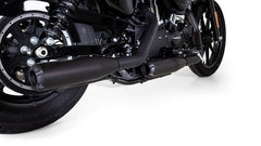 2 X Custom Exhaust Slip-On Ø 90 mm Incl. Cat. Asc, Stainless Black, Endcap Short Cut V1 2 Pcs., Alloy Chrome