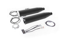 2 X Custom Exhaust Slip-On Ø 90 mm Incl. Cat. Asc, Stainless Black, Endcap Short Cut V1 2 Pcs., Alloy Chrome