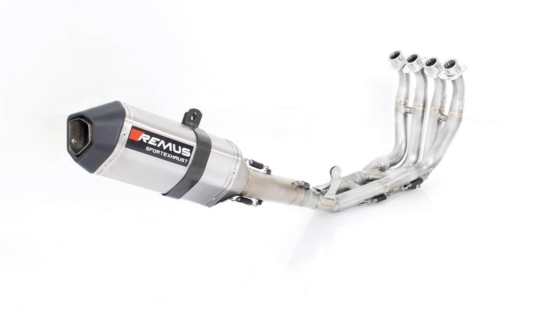 High Performance Racing System, Stainless Header 4-2-1 With Conical Tubes & Full Titanium Racing Okami Muffler, Without Homologation