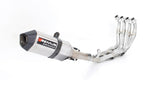 High Performance Racing System, Stainless Header 4-2-1 With Conical Tubes & Full Titanium Racing Okami Muffler, Without Homologation