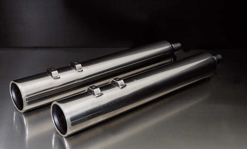 Custom Exhaust Straight End Muffler Ø 102 mm 4'', Electronicallly Controlled Flap And Remote Control Ecs, Chrome, Eg/Abe/Eec