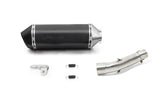 Okami Slip On Sport Exhaust With Connecting Tube, Stainless Black, No EC- Approval