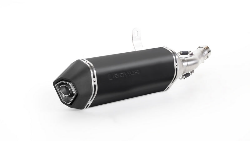 Okami Slip On Sport Exhaust With Connecting Tube, Stainless Black, No EC- Approval