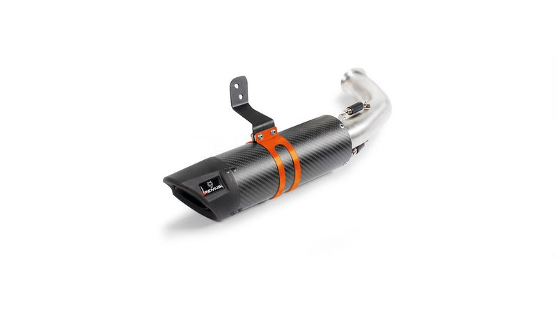 Slip On Muffler With Connecting Tube, Clamp Orange, EEC