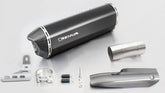 Black Hawk, Slip On Muffler With Connecting Tube Incl. Carbon Heat Protecting Shield, Stainless Black, 66mm, Incl. EC Homologation