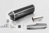 Black Hawk, Racing Slip On Sport Exhaust System Incl. Carbon Heat Protecting Shield And Removable Sound Insert, Stainless Black, Without EC Homologation