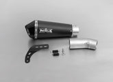 Hypercone, Slip On Muffler With Connecting Tube, Stainless Black , 65 mm