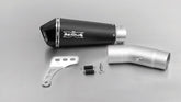 Hypercone, Slip On, Muffler With Connecting Tube No Cat, Stainless Black, 65 mm, Without EC Homologation