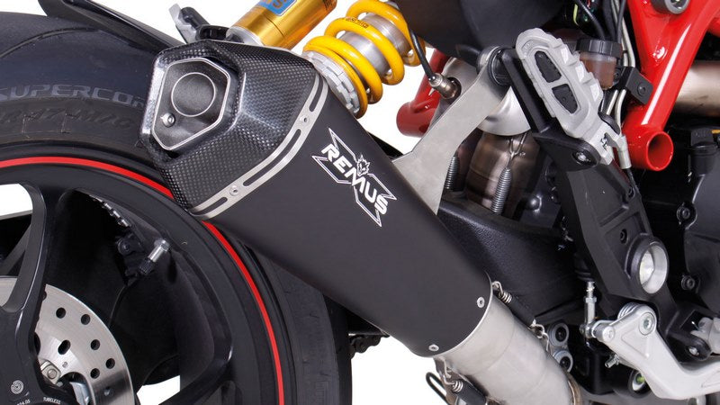 Hypercone, Slip On Muffler With Connecting Tube, Stainless Black, 65 mm, Race No EEC