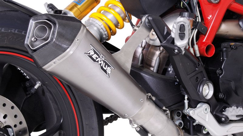Hypercone, Slip On Muffler With Connecting Tube, Titanium, 65 mm, Race No EEC