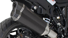 Slip On Sport Exhaust Muffler Incl. Connecting Tube With Heat Protecting Shield, Stainless Black, 54mm, Incl. EC Homologation