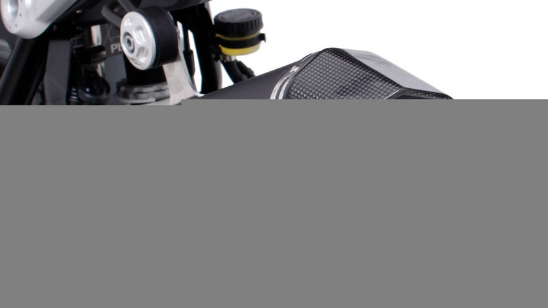 Hypercone, Slip On Muffler With Connecting Tube Upswept, Stainless Black, EC Homologation