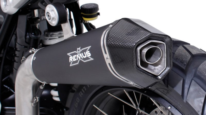 Hypercone, Racing Slip On Muffler With Connecting Tube Upswept, Stainless Black, Without EC Homologation