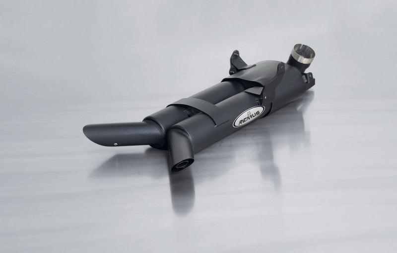 Sport Exhaust 2X Ø 94 mm Round, Slip On Left/Right, Stainless Black, EC Approved