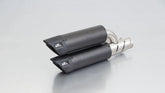 RSC Dual Flow, Slip On Muffler With Connecting Tube Incl. Euro 4 Cat. With Heat Shield, Carbon, With EC Homologation