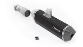 Black Hawk, Slip On Muffler With Connecting Tube Sport Exhaust, Stainless Black, Incl. EC Homologation