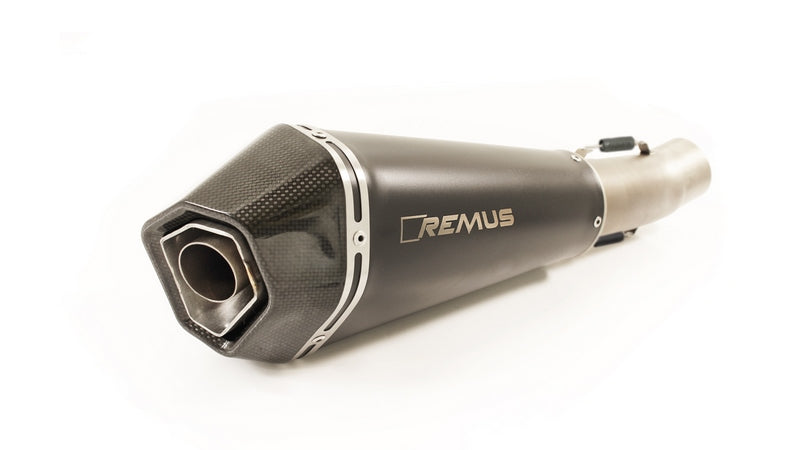 Hypercone, Slip On Muffler With Connecting Tube Incl. Cat., Stainless Black, EC Approval, 65 mm