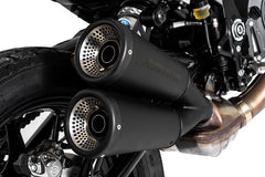 Vertical: Racing Slip On Silencer With Removable Sound Insert, Stainless Black, No EEC- Approval