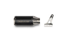 Boostr, Slip On Sport Exhaust, Stainless Black, Connection Tube Incl. Carbon Heatshield