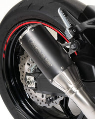 Boostr, Slip On Sport Exhaust, Stainless Black, Connection Tube Incl. Carbon Heatshield