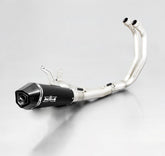 Hypercone, Complete System Header, Front Muffler And Rear Muffler, Stainless Black, EEC, 65 mm