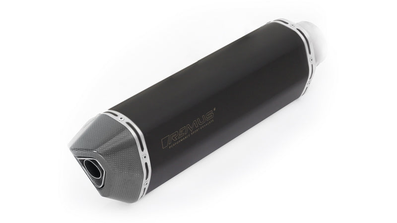 Black Hawk Racing Slip On With Connection Tube, Stainless Black, Connection Tube, Incl. Ece Type Approval