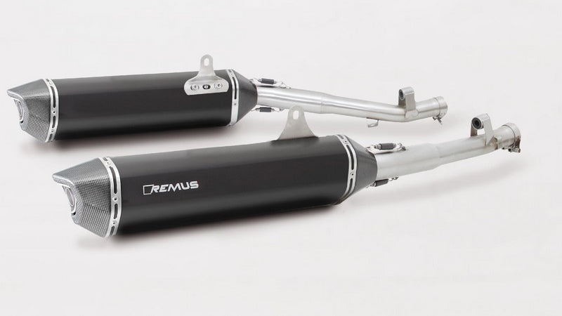 Black Hawk Slip On Sport Exhaust, Stainless Black, Racing, Connection Tube Left/Right