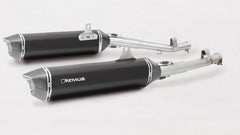 Black Hawk Slip On Sport Exhaust, Stainless Black, Racing, Connection Tube Left/Right