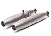 Slip On Tapered Muffler Sport Exhaust, Left/Right, With Catalytic Converter, Stainless Matt, Incl. EC-Approval