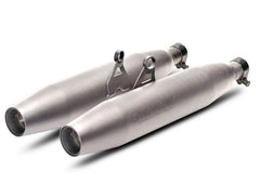 Slip On Tapered Muffler Sport Exhaust, Left/Right, With Catalytic Converter, Stainless Matt, Incl. EC-Approval