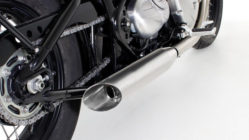 Racing Slash Cut Muffler Left/Right, Ø 84 mm, Stainless Matt, No EC Homologation