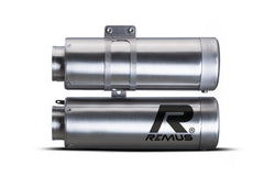 Slip-On Double Mesh Sport Silencer, Stainless Brushed, Connection Tube, Incl. Ece Type Approval
