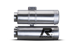 Double Mesh Exhaust, Stainless Brushed, Connection Tube, Incl. Ece Type Approval