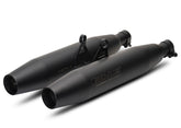 Slip On Tapered Muffler Sport Exhaust, Left/Right Ø 84 mm, With Catalytic Converter, Stainless Black, Incl. EC-Approval