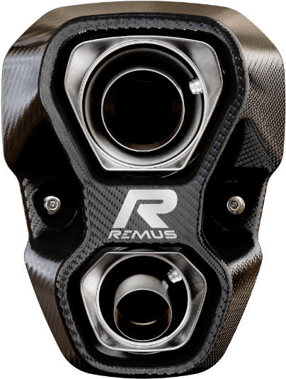 Racing Slip On Sport Exhaust Incl. Carbon Heat Protecting Shield, Stainless Black, No EC- Approval