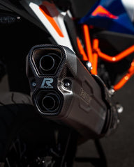 Racing Slip On Sport Exhaust Incl. Carbon Heat Protecting Shield, Stainless Black, No EC- Approval