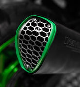 Slip On Nxt Sport Exhaust, Stainless Black With Green, Connection Tube Without Catalysator