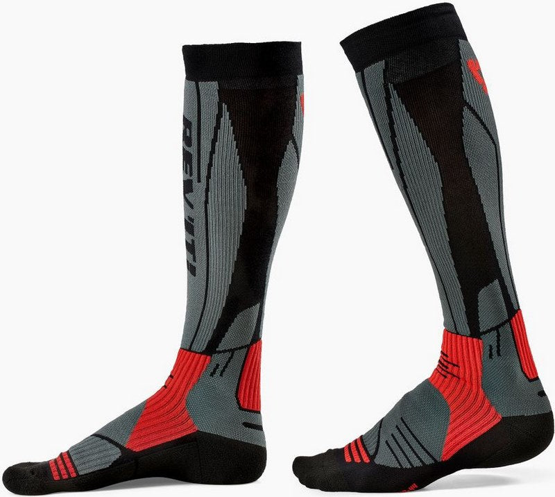 Revit Socks Kalahari, Dark Grey-Red | FAR076-3820