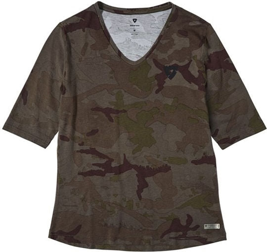 Rev'it T-shirt Bailey Ladies, Camo Dark Green | FFC059-4580