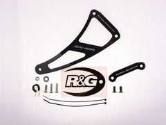 R&G Racing Exhaust Hanger + Rear Footrest Blanking Plate, Black | EH0047BKA