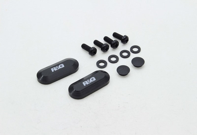 R&G Racing Mirror Blanking Plates, Black | MBP0021BK