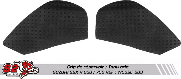 S2-Concept Tank grip pro : Kit for Suzuki GSX-R600/750 2011-2014 | W50SC-003