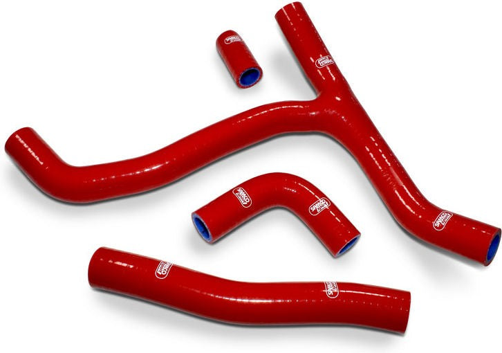 Samco Sport Honda CRF 450 R (Factory Re-Routing Hose Kit) 2017 - 2020 4 Piece SamcoSport Coolant Hose Kit | HON-123-RD