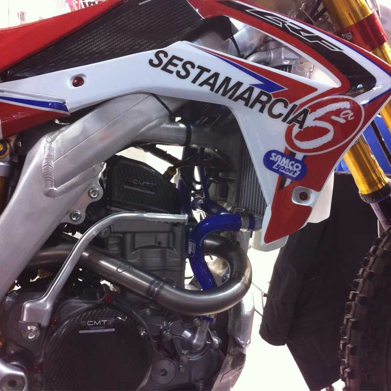 Samco Sport Honda CRF 250 R 2014 - 2015 3 Piece Samco Sport Silicone Radiator Coolant Hose Kit | HON-87-BU