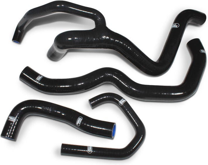 Samco Sport Kawasaki ZX 6R 2009 - 2021 4 Piece Y-Piece Race Design Samco Sport Silicone Radiator Coolant Hose Kit | KAW-64-BK