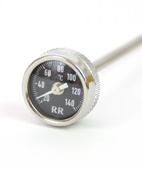 Siebenrock Oil Temperature Dipstick Long, 285Mm Length, For R2V Models With Long Oil-Dipstick Black Dial | 1143001s