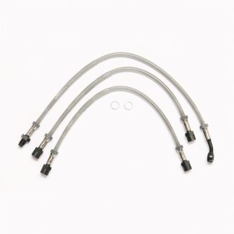 Siebenrock Brake Line Stainless Steel For BMW R2V R45, R65 Up To 9/1980 With High Handlebars And Double Disc, Three-Piece | 3432910
