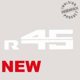 Siebenrock Sticker ''R45'' For Battery Cover, White. | 4663097
