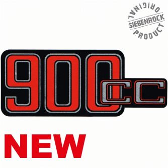 Siebenrock Sticker ''900Cc'' For Battery Cover, Red / Black On Silver. | 4663328